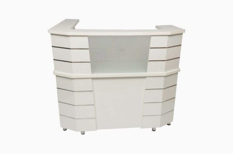 Çizgili L karşılama banko - Ofis Mobilyaları