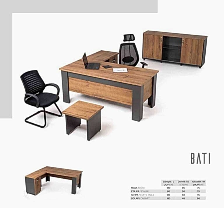 Batı makam takımı koltuksuz - Ofis Mobilyaları