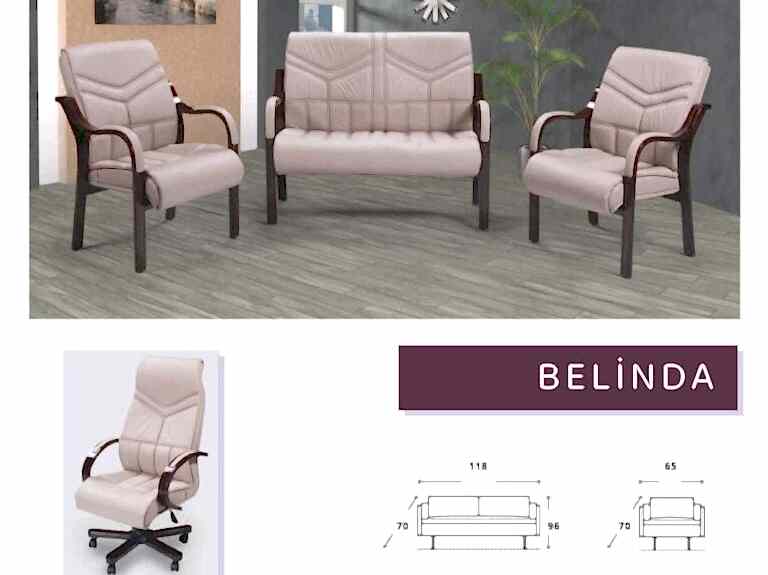 Belinda oturma grubu 1 müdür 2 misafir - Ofis Mobilyaları
