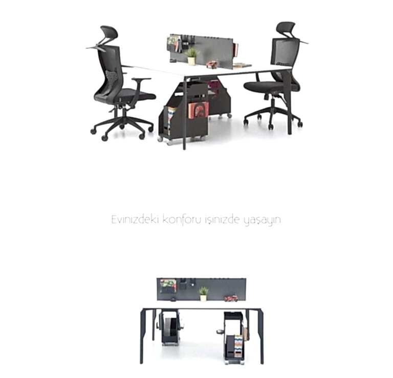 Note 2p çalışma masası - Ofis Mobilyaları