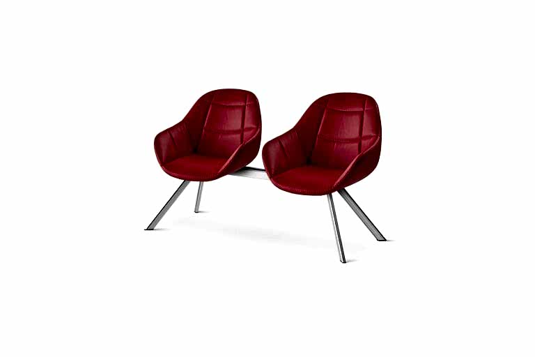 2’li krom bekleme koltuğu - Ofis Mobilyaları