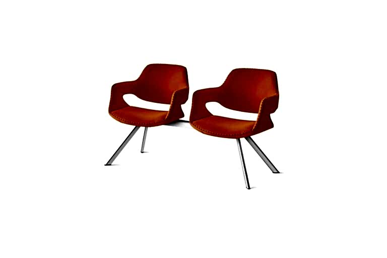 2’li krom bekleme koltuğu - Ofis Mobilyaları