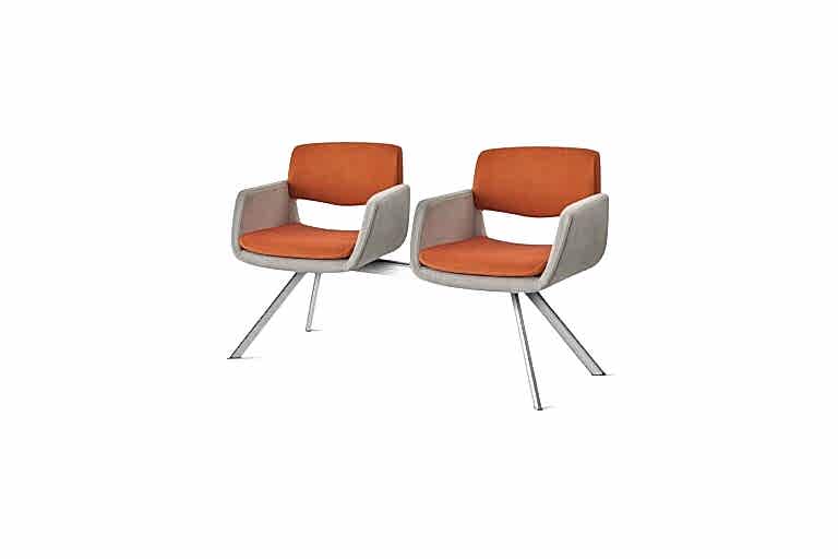 2’li krom bekleme koltuğu - Ofis Mobilyaları