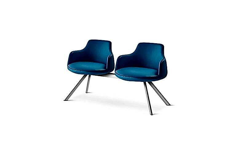 2’li krom bekleme koltuğu - Ofis Mobilyaları