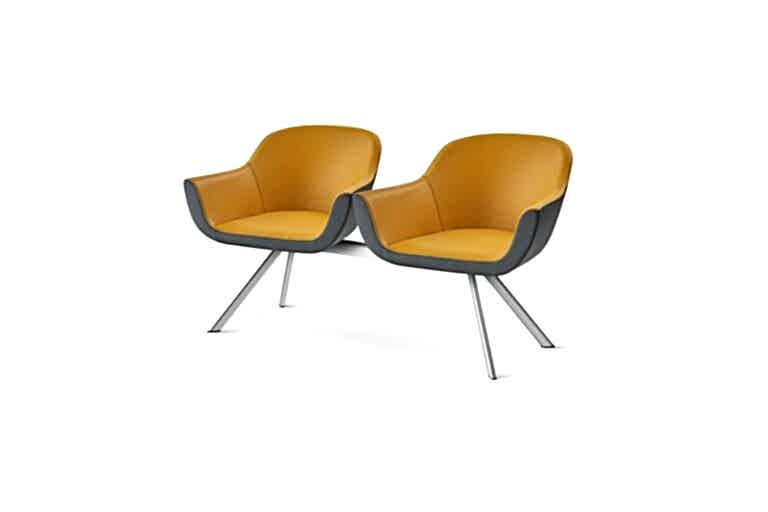 2’li krom bekleme koltuğu - Ofis Mobilyaları