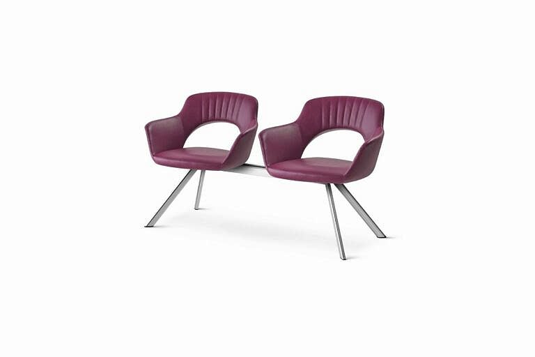 2’li krom bekleme koltuğu - Ofis Mobilyaları